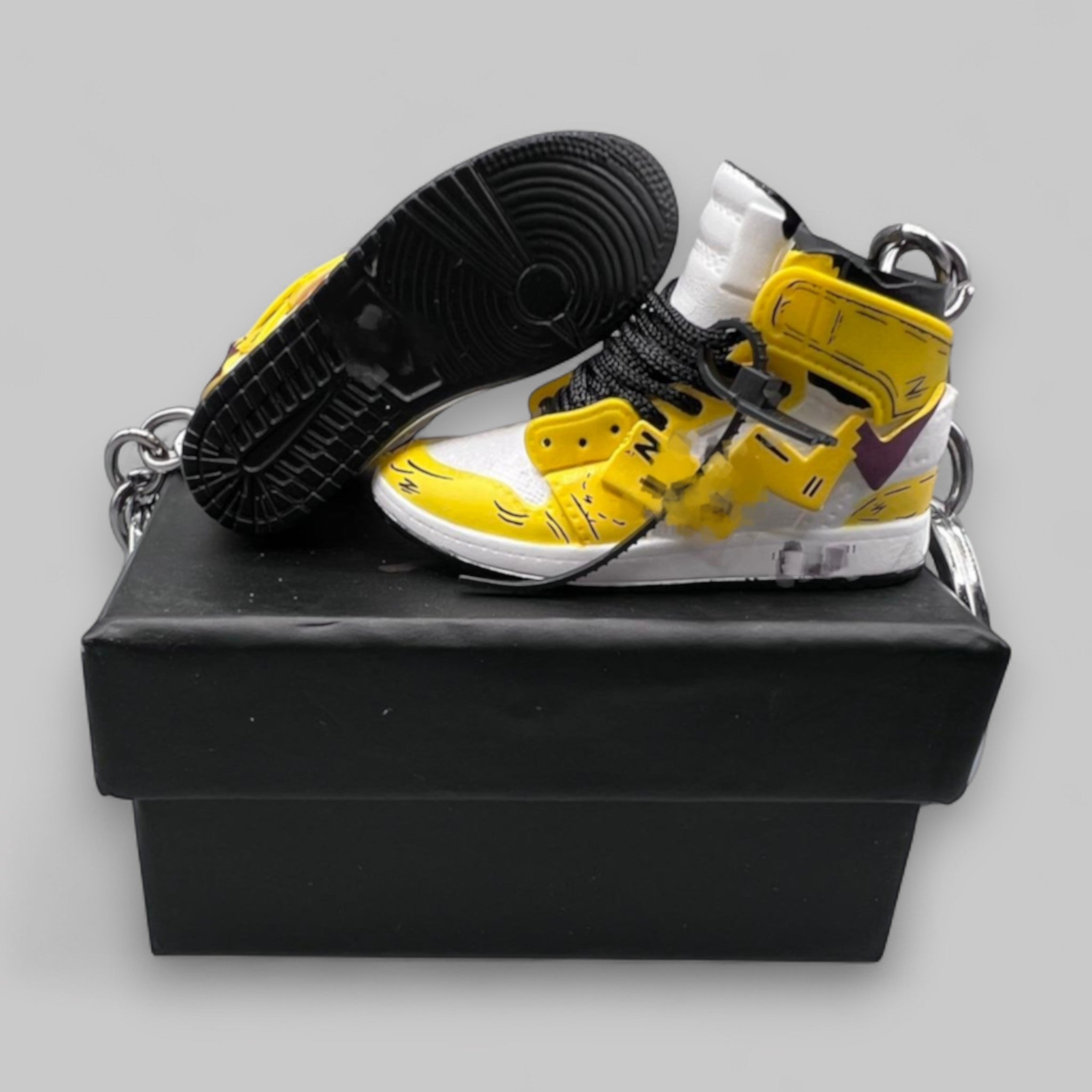 1:6 Scale Mini Sneaker – Doll Wear or Keychain – “Electric Sketch Hero Inspired”