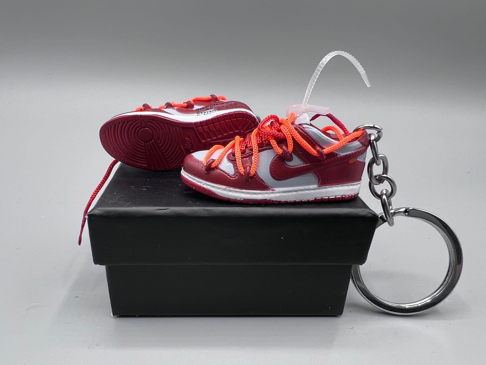 1:6 Scale Mini Sneaker – “Double Lace Red Varsity Inspired"