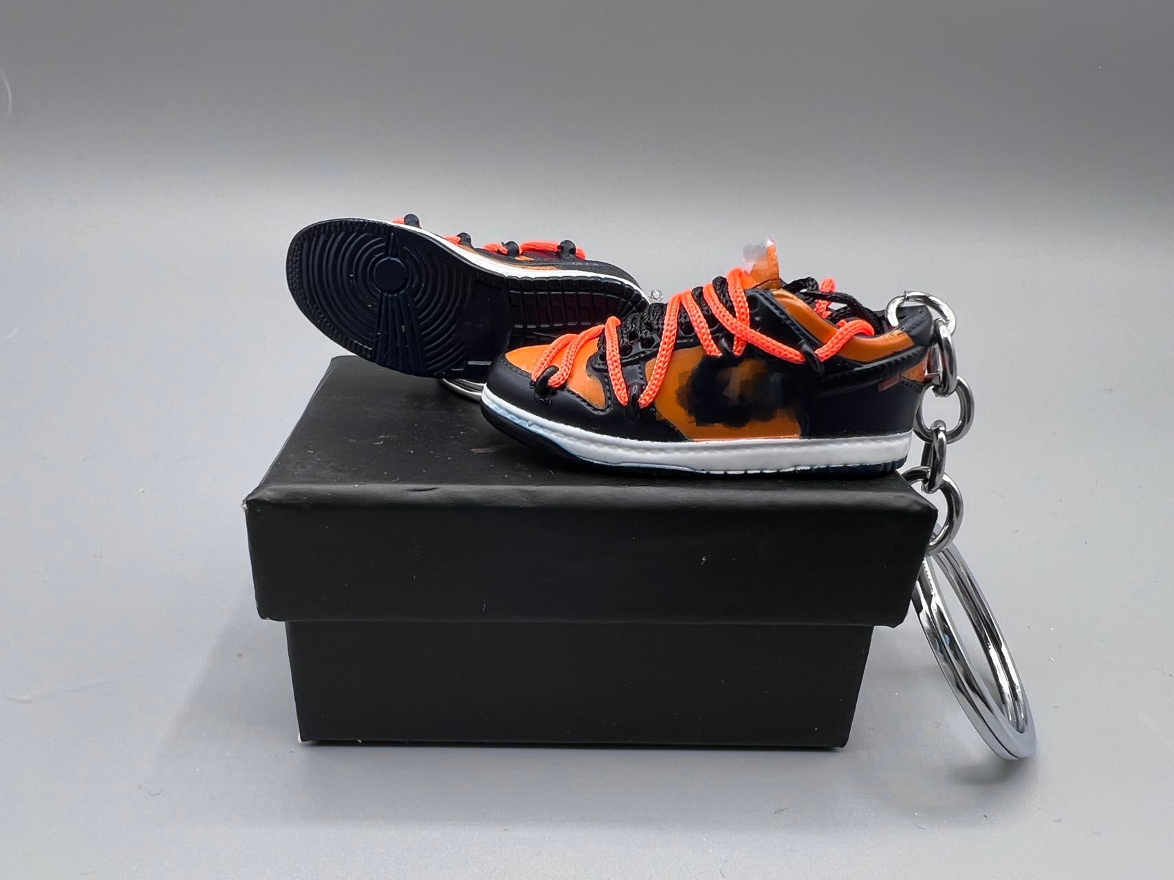 1:6 Scale Mini Sneaker – "Double Lace Black/Orange"