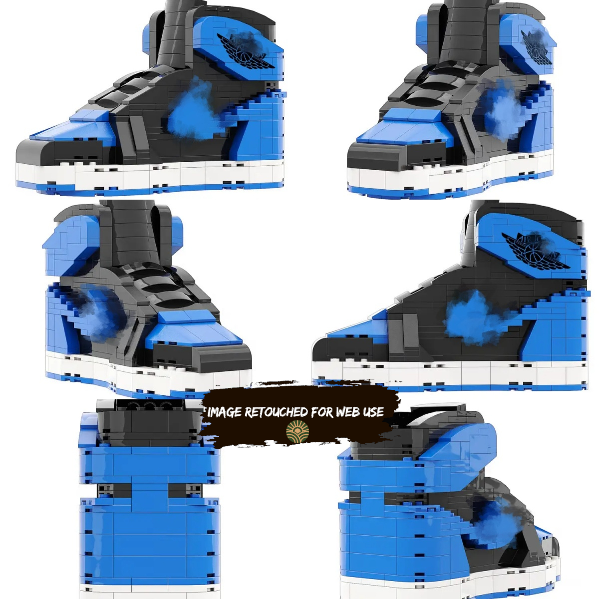 J1 Royal Blue Inspired Custom Sneaker Bricks Collectible Artist Edition Building Block Kit