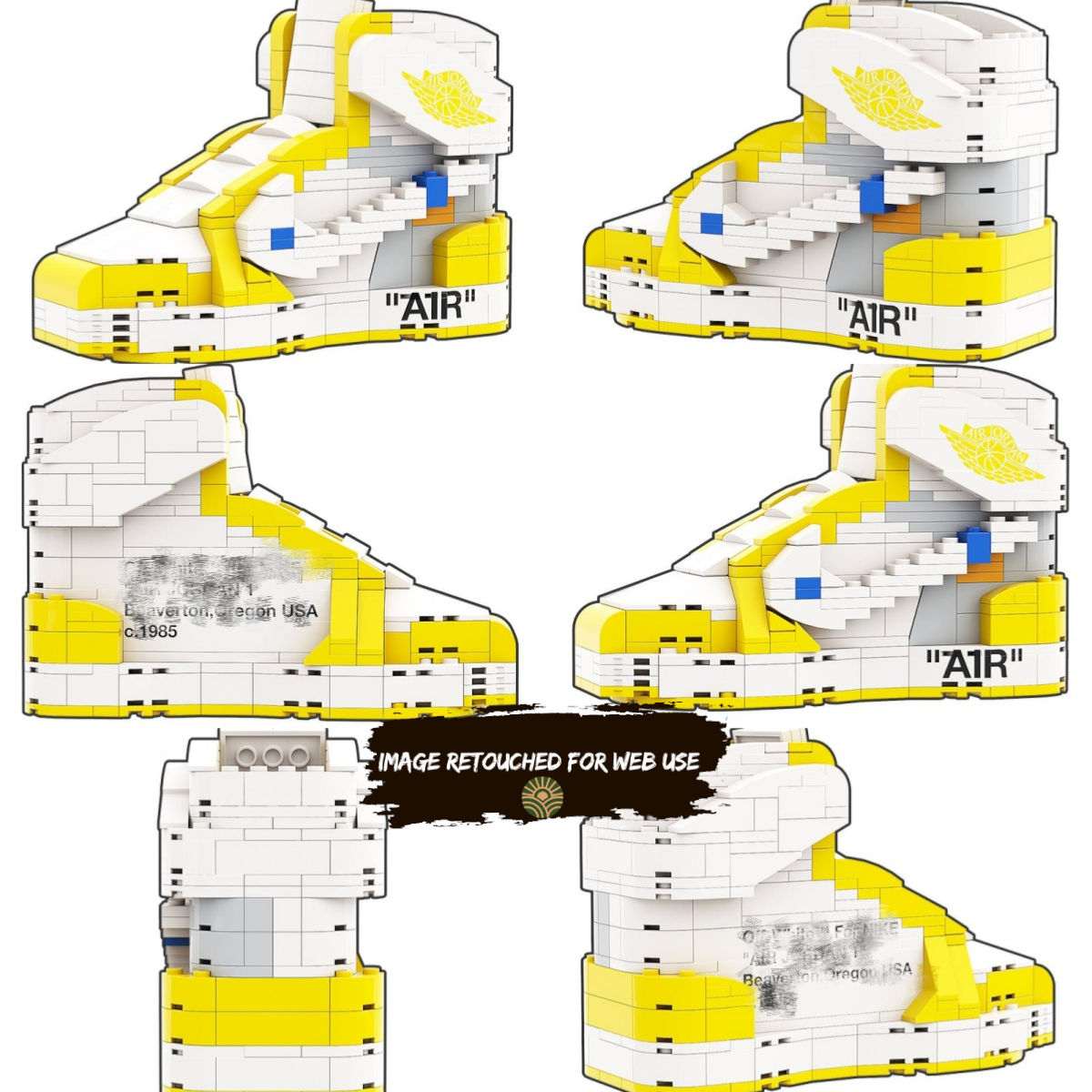 Artist Edition: AJ1 OW Canary Sneaker Bricks