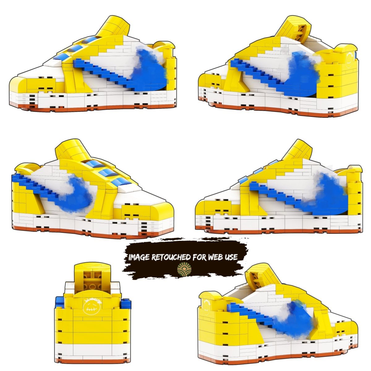 J1 Low Trophy Room Inspired Custom Sneaker Bricks Collectible Artist Edition Building Block Kit