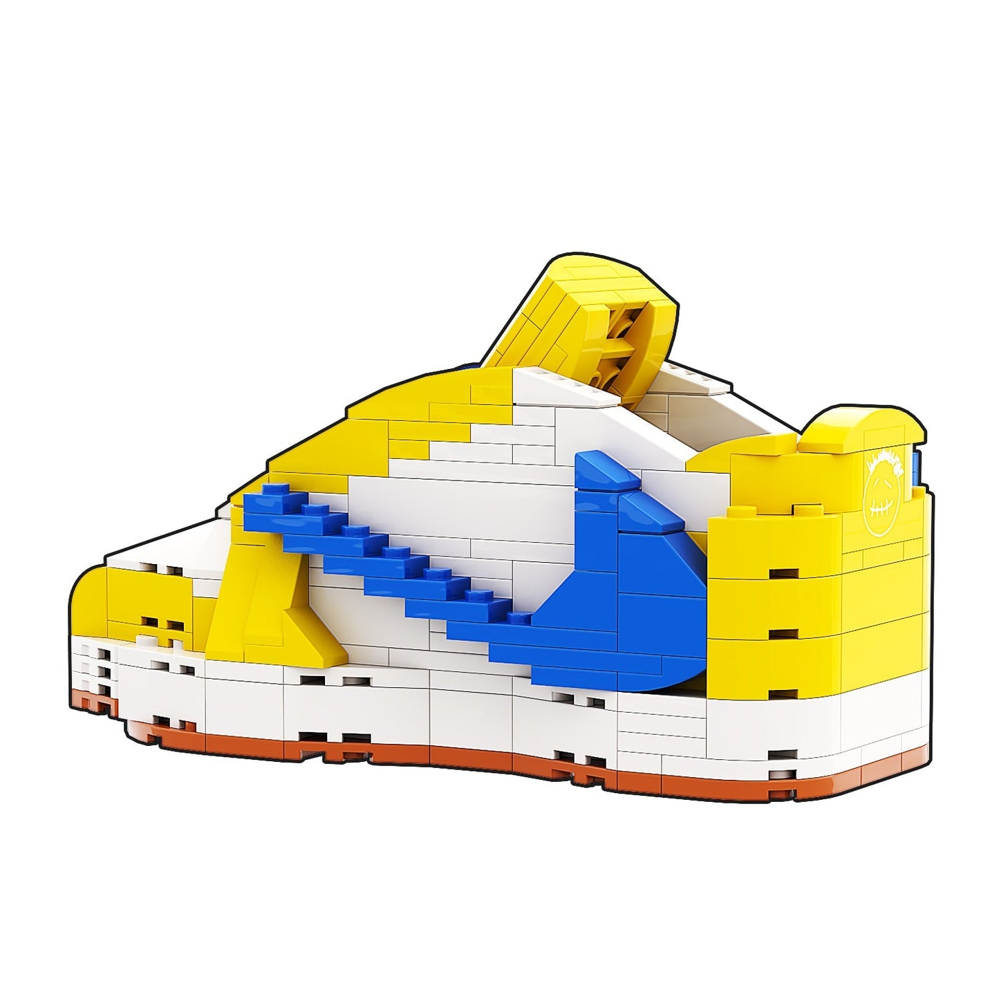 "Travis Scott Canary" Inspired Air Jordan 1 Bricks / Building Blocks Set