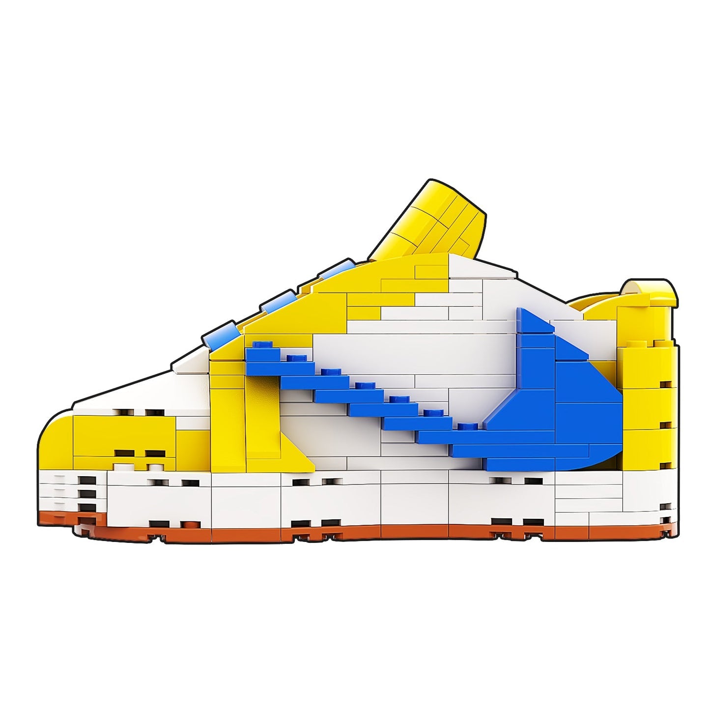"Travis Scott Canary" Inspired Air Jordan 1 Bricks / Building Blocks Set