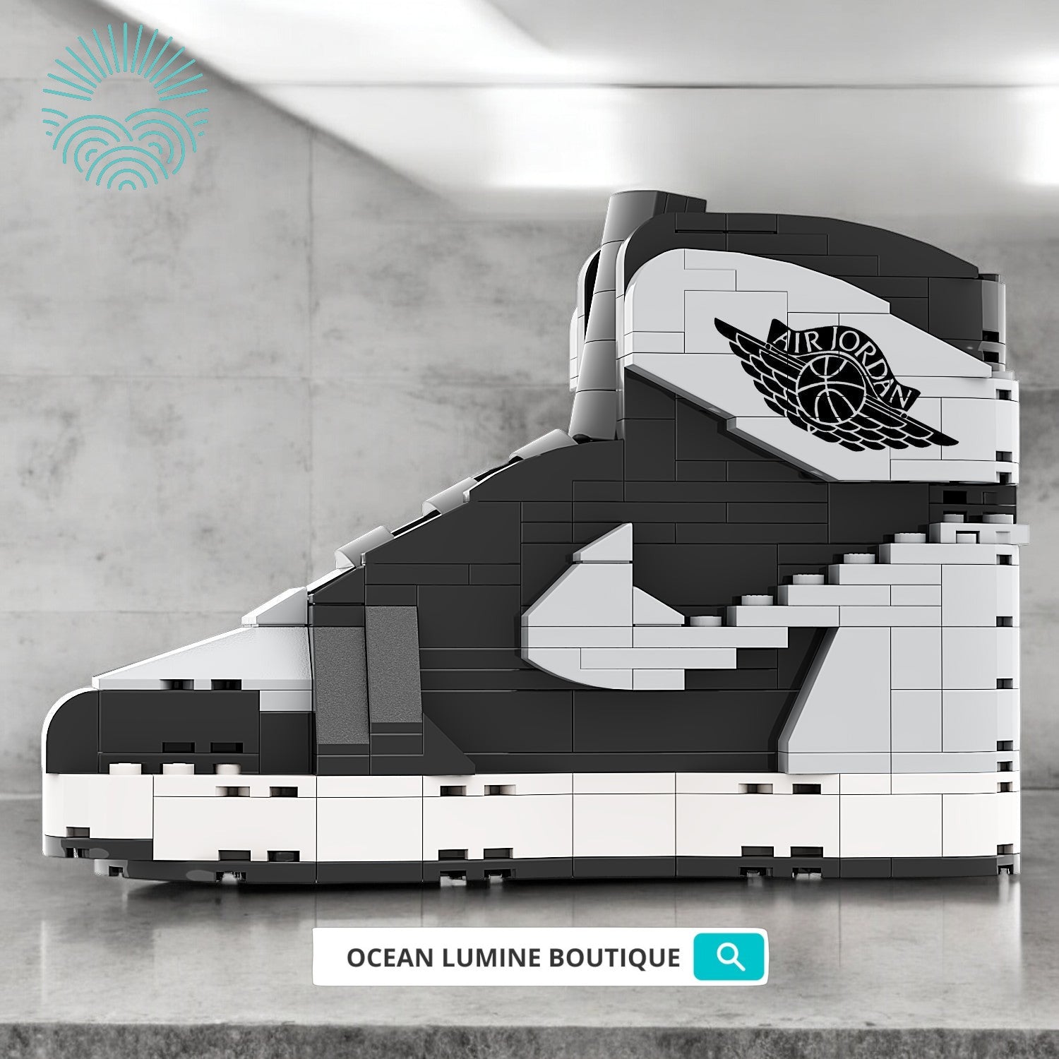 "Shadow" Inspired Air Jordan 1 Bricks / Building Blocks Set