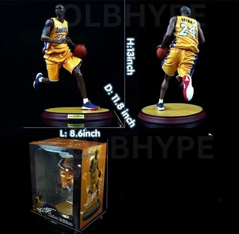 NBA Kobe Bryant Lakers 1/6 Scale Dribbling Statue Figurines 33cm / 13 Inch