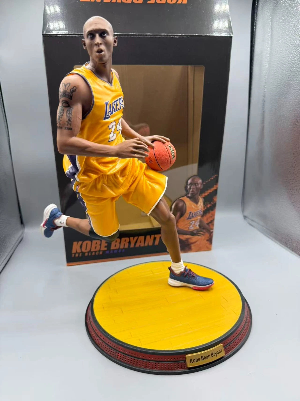 Kobe Bryant dribbling statue figurine