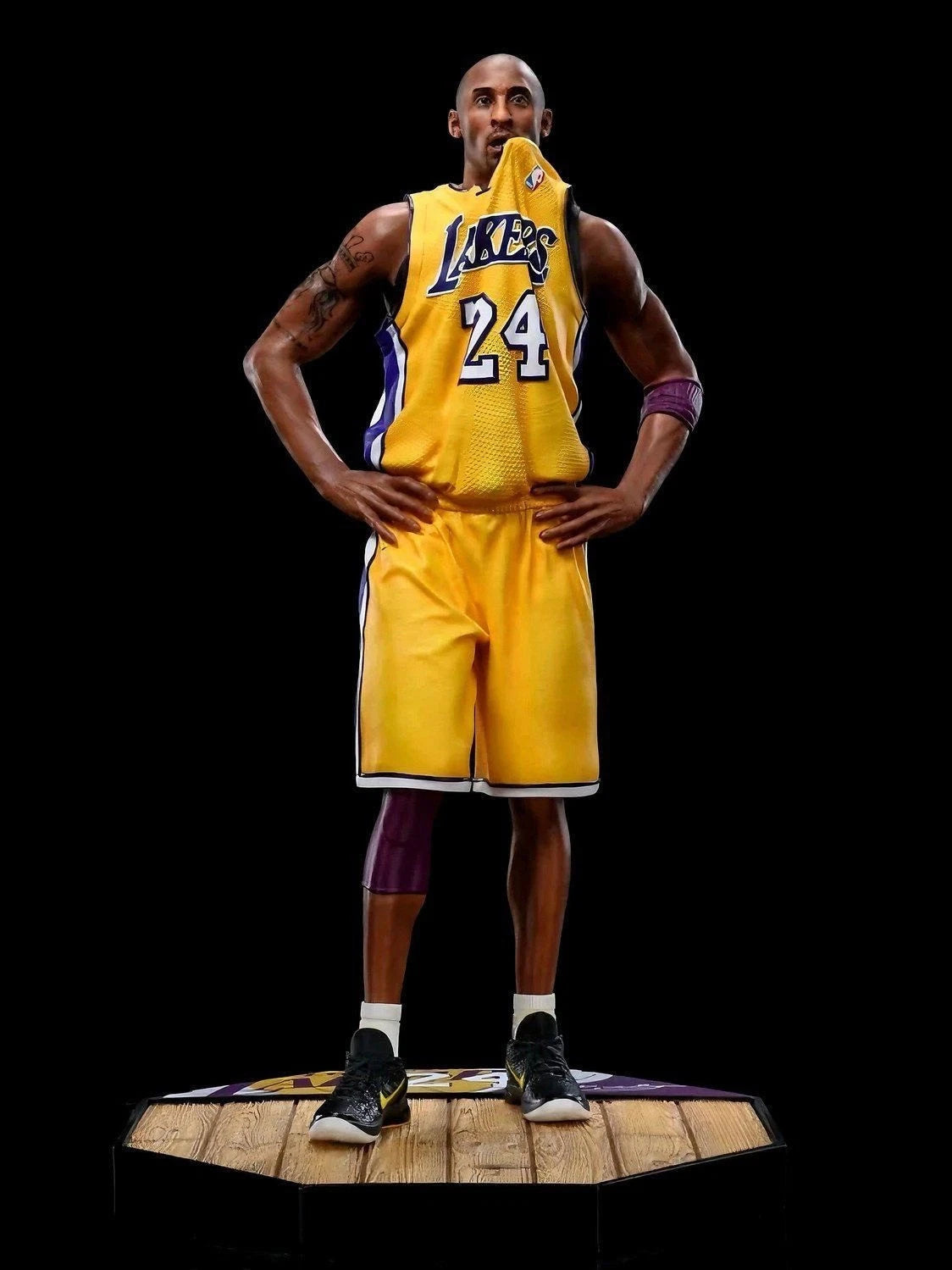 Kobe Bryant jersey bite statue
