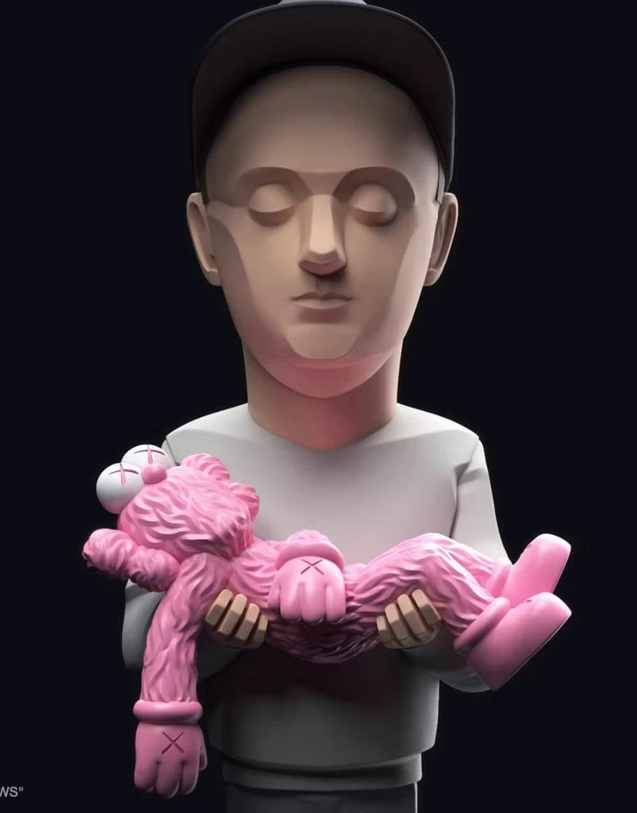 Celebrity Artist Actor Designer Culture Luxury Figure (Bryan Donnelly KAWS Pink)