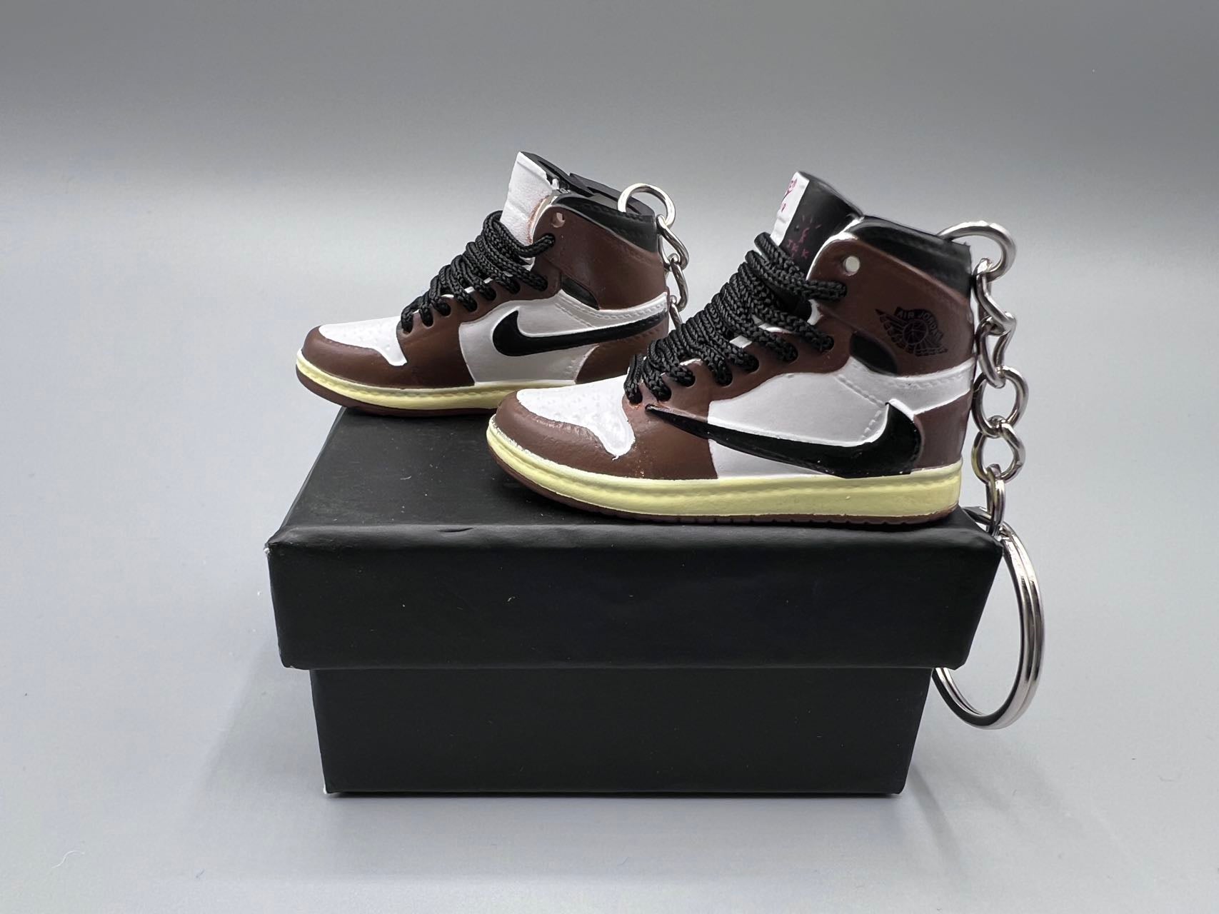 1:6 Scale Mini Sneaker – Doll Wear or Keychain - "Reverse Classic Mocha Inspired" (High)
