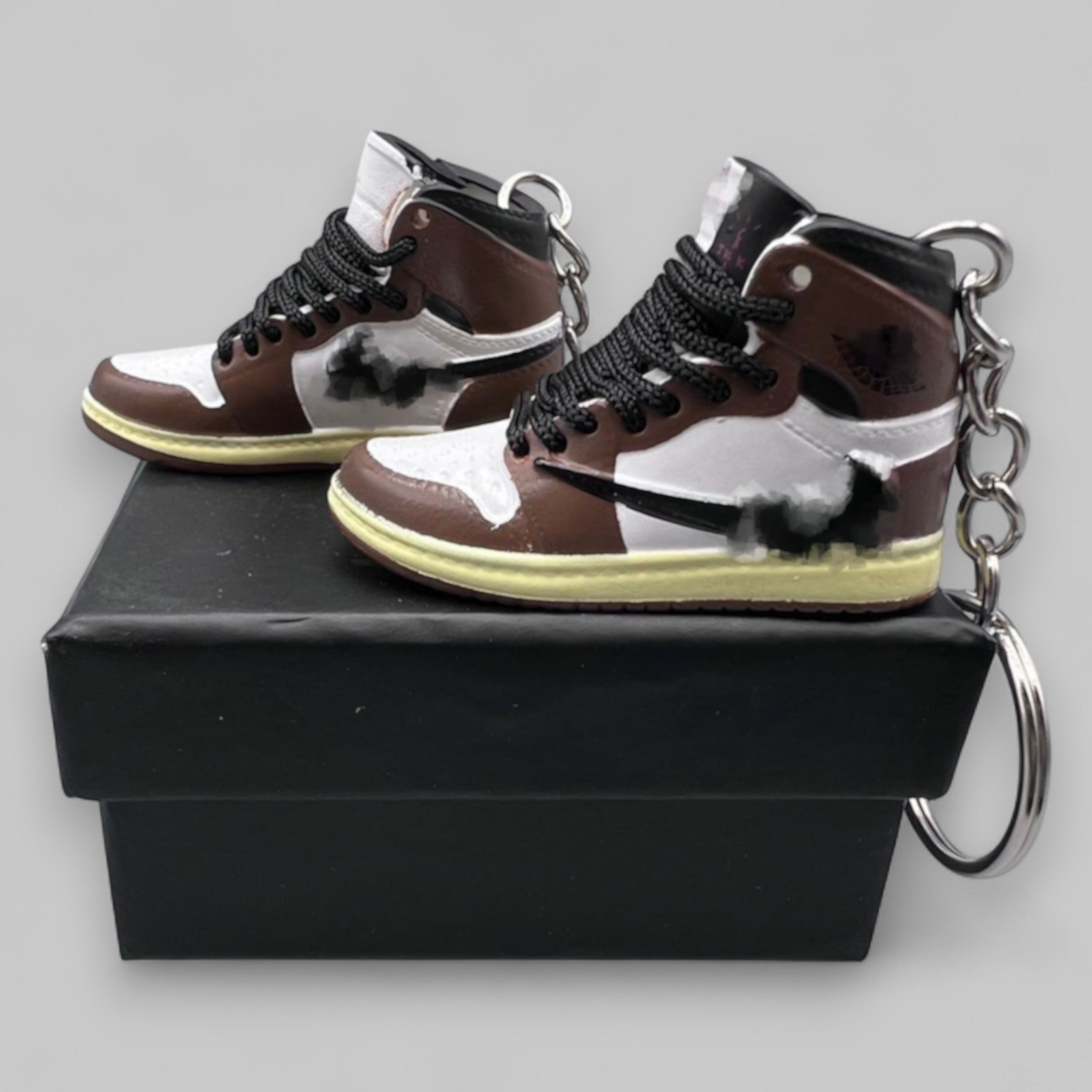 1:6 Scale Mini Sneaker – Doll Wear or Keychain - "Reverse Classic Mocha Inspired" (High)