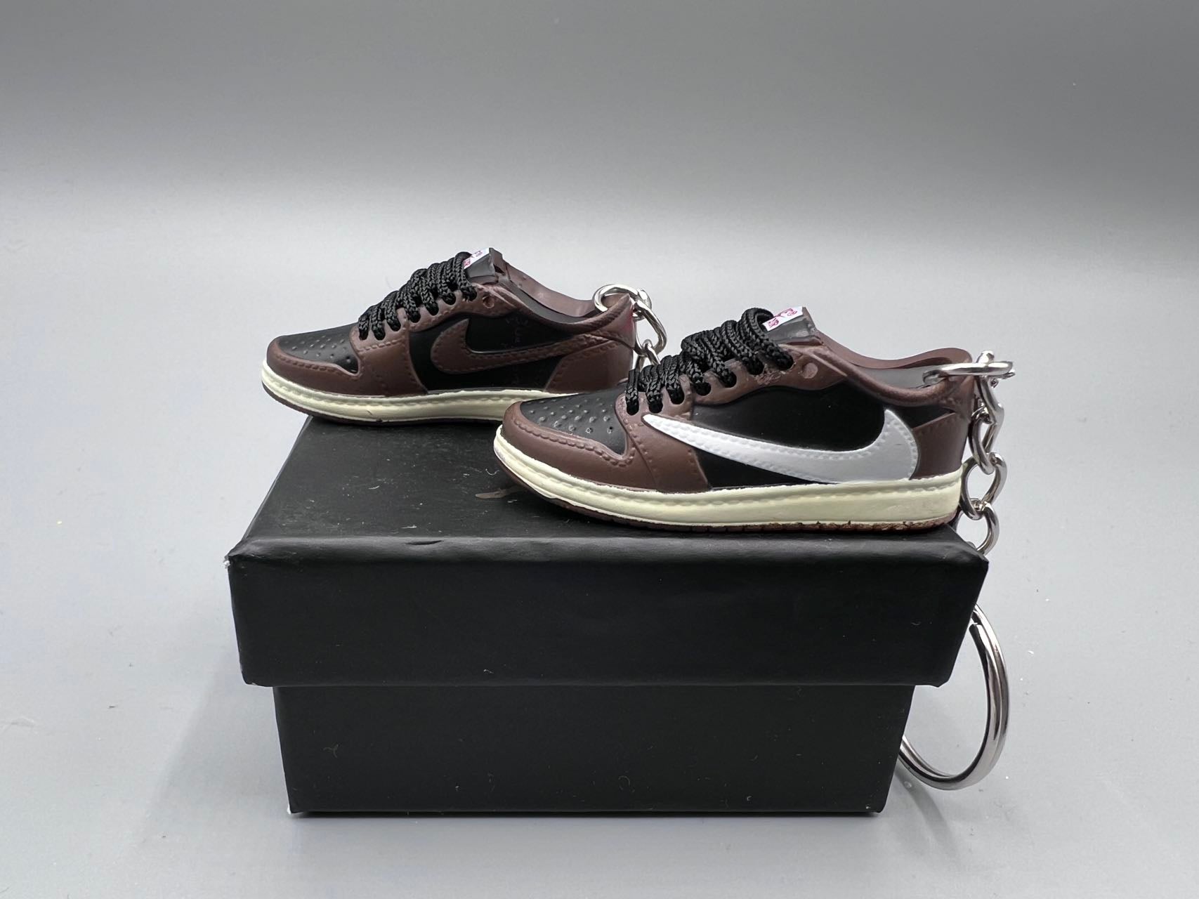 1:6 Scale Mini Sneaker – Doll Wear or Keychain - "Reverse Classic Mocha Inspired"