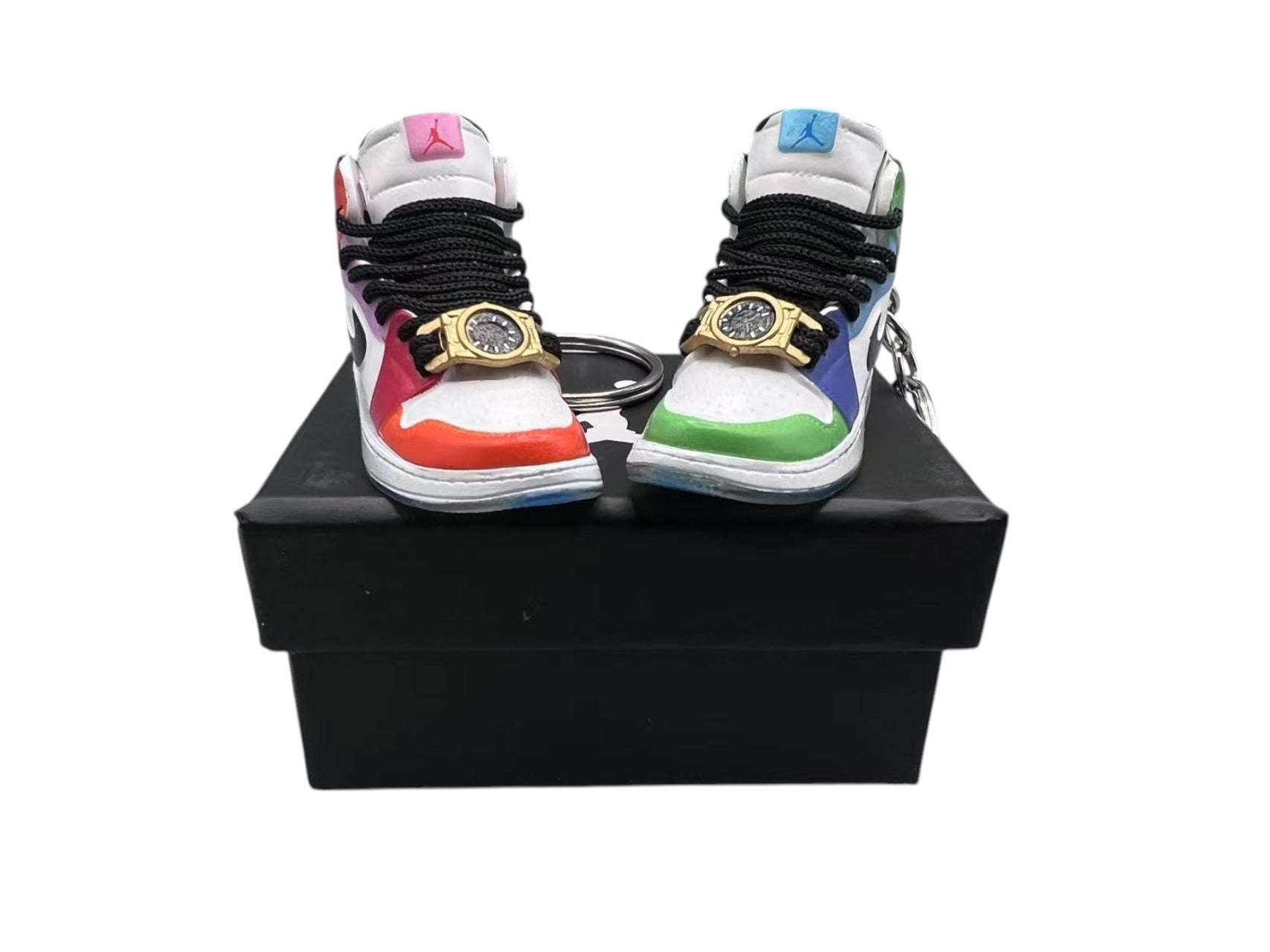 "Melody Ehsani Mid Fearless" AJ1 3D Mini Sneakers-1/6 Scaled Shoes/ Keychains.