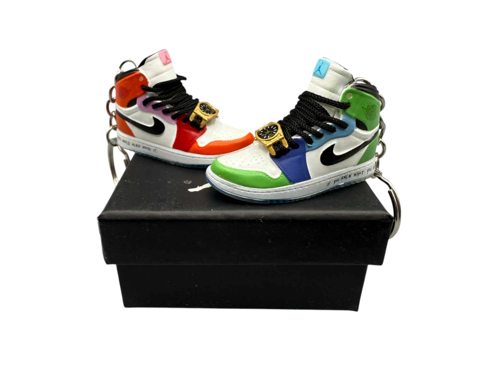 "Melody Ehsani Mid Fearless" AJ1 3D Mini Sneakers-1/6 Scaled Shoes/ Keychains.